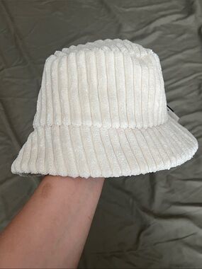 H&M Cream Corduroy Bucket Hat